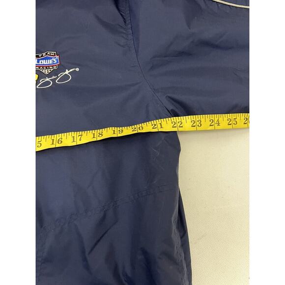 Jimmie Johnson Windbreaker Jacket Medium Blue NASCAR Racing Lowe’s 48 - Picture 8 of 10